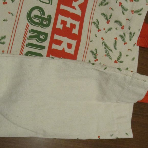 Merry and Bright Festive Canvas Tote Bag - Picture 5 of 12